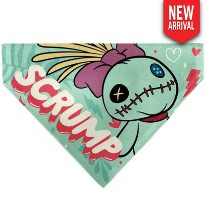 Pet Bandana - SCRUMP Text and Pose Light Blue - Pet Bandanas