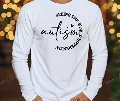 Seeing The World Different – Multi Small / Long / White Long Sleeve Shirt