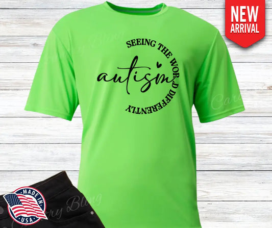 Seeing The World Different – Multi Short / Small / Green Shirt