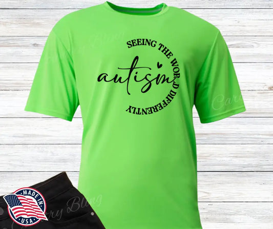 Seeing The World Different – Multi Short / Small / Green Shirt