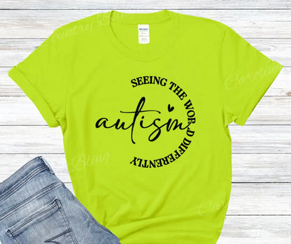 Seeing The World Different – Multi Small / Short / Green Shirt