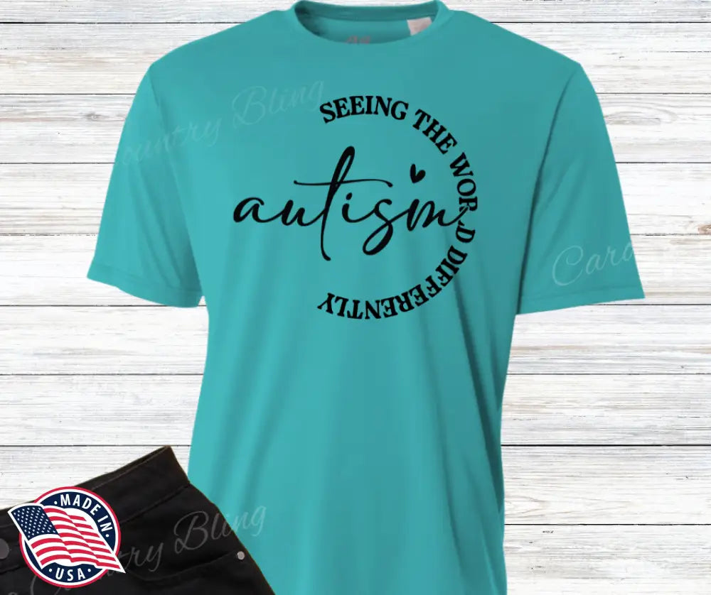 Seeing The World Different – Multi Small / Short / Teal Shirt
