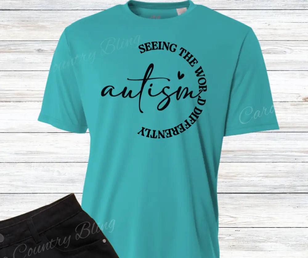 Seeing The World Different – Multi Small / Short / Teal Shirt