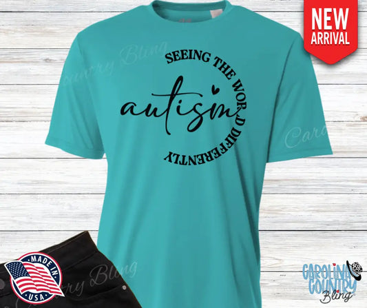 Seeing The World Different – Multi Small / Short / Teal Shirt