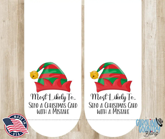 Send A Christmas Card With Mistake Socks