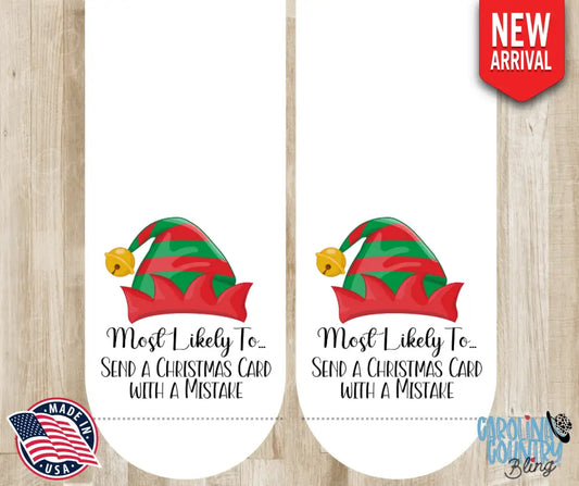 Send A Christmas Card With Mistake Socks