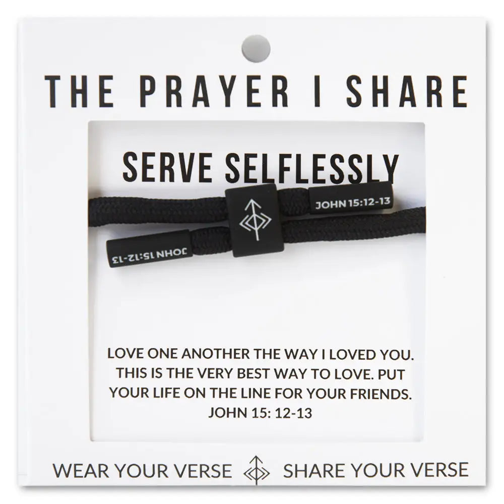 Serve Selflessly John 15:12-13 bracelet