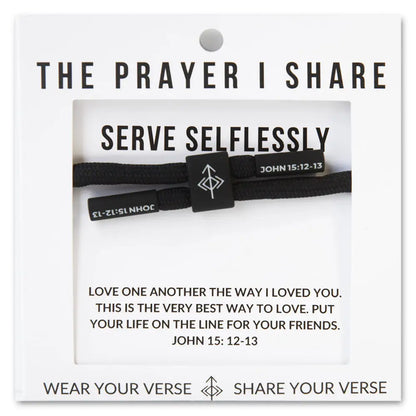 Serve Selflessly John 15:12-13 bracelet