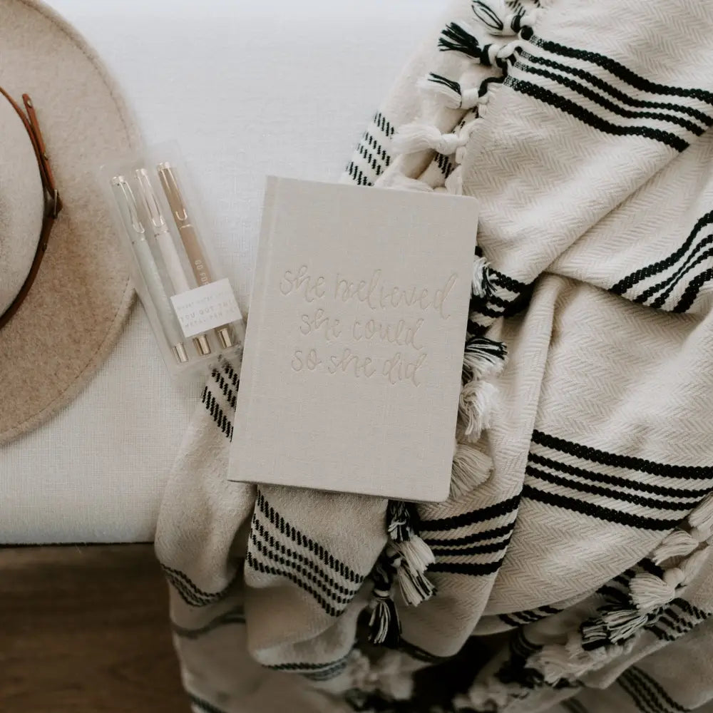 She Believed She Could Fabric Journal Notebooks