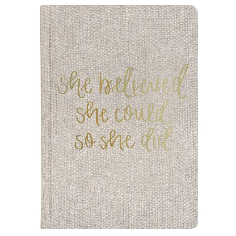 She Believed She Could Fabric Journal Notebooks