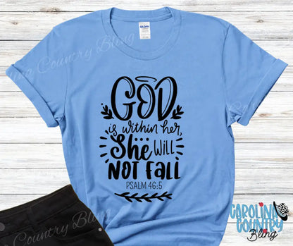 She Will Not Fall – Multi Small / Blue Shirt