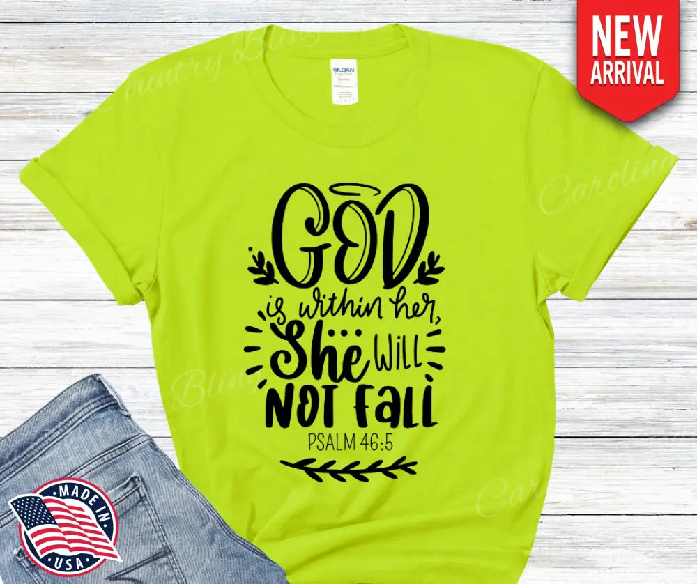 She Will Not Fall – Multi Small / Green Shirt