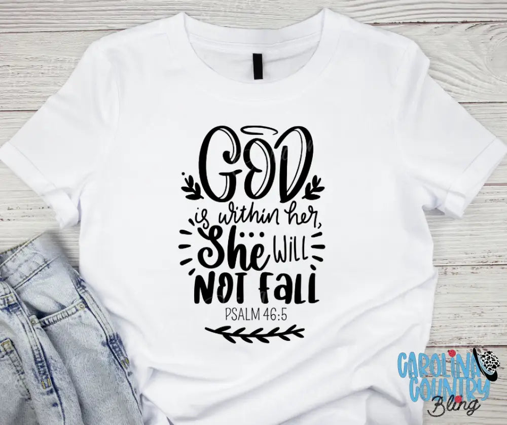 She Will Not Fall – Multi Small / White Short Sleeve Shirt