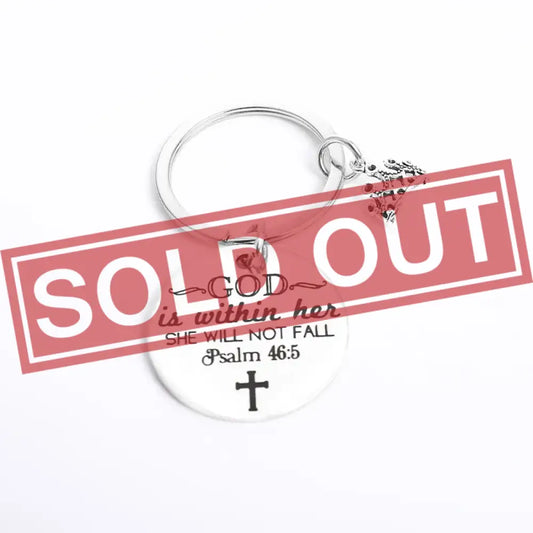 She Will Not Fall – Silver Key Chains