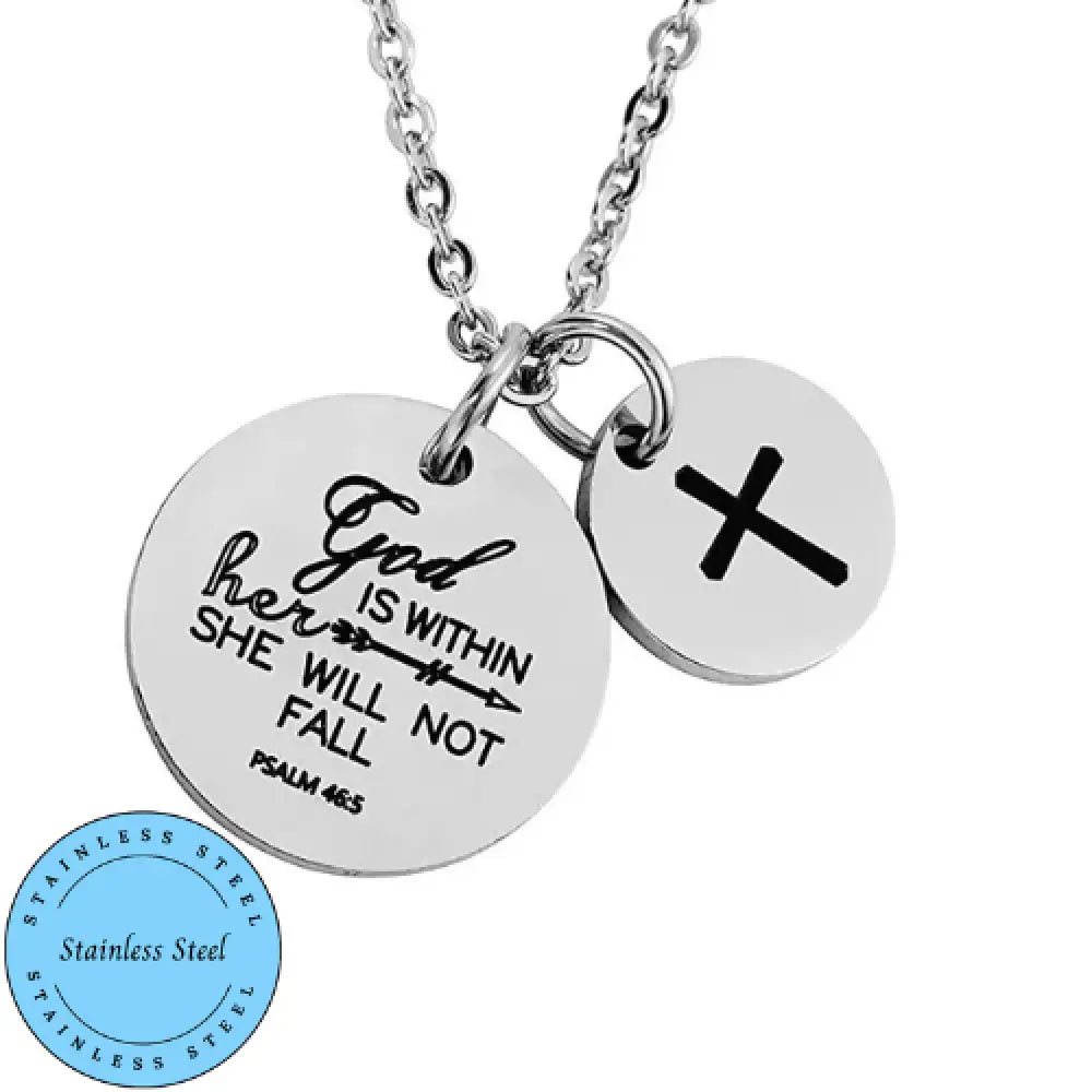 She Will Not Fall – Silver Necklace
