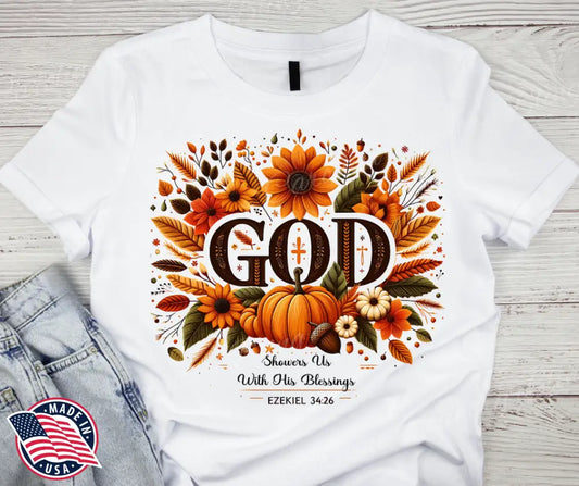 Shower Us with Blessings - Multi Small / Short Shirt