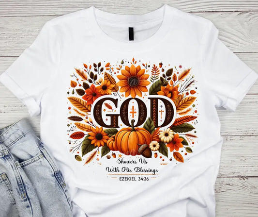 Shower Us with Blessings - Multi Small / Short Shirt