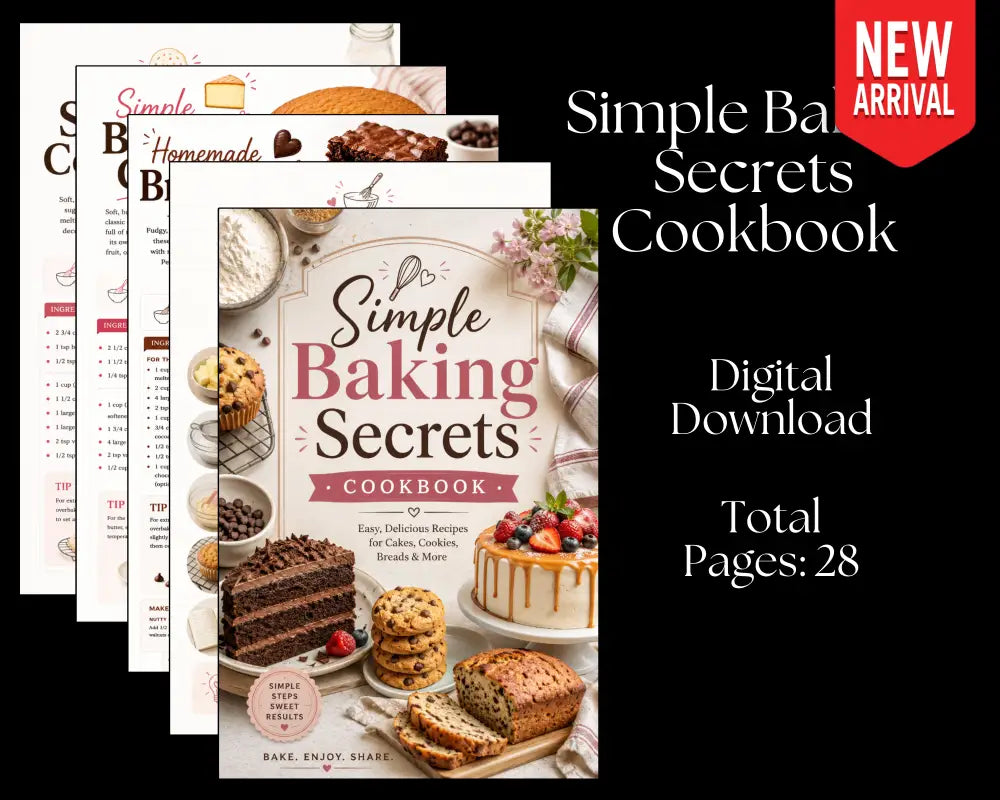 Simple Baking Secrets Cookbook - Digital Download