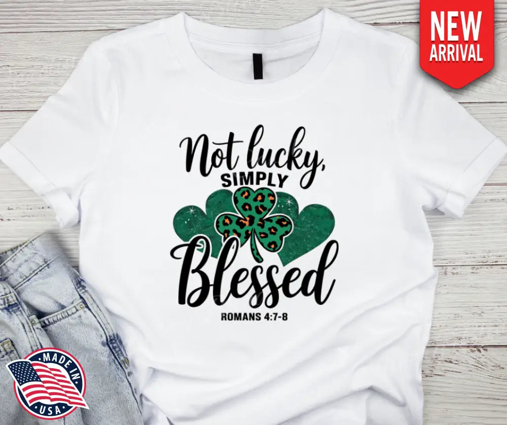 Simply Blessed – White Small / Short Shirt