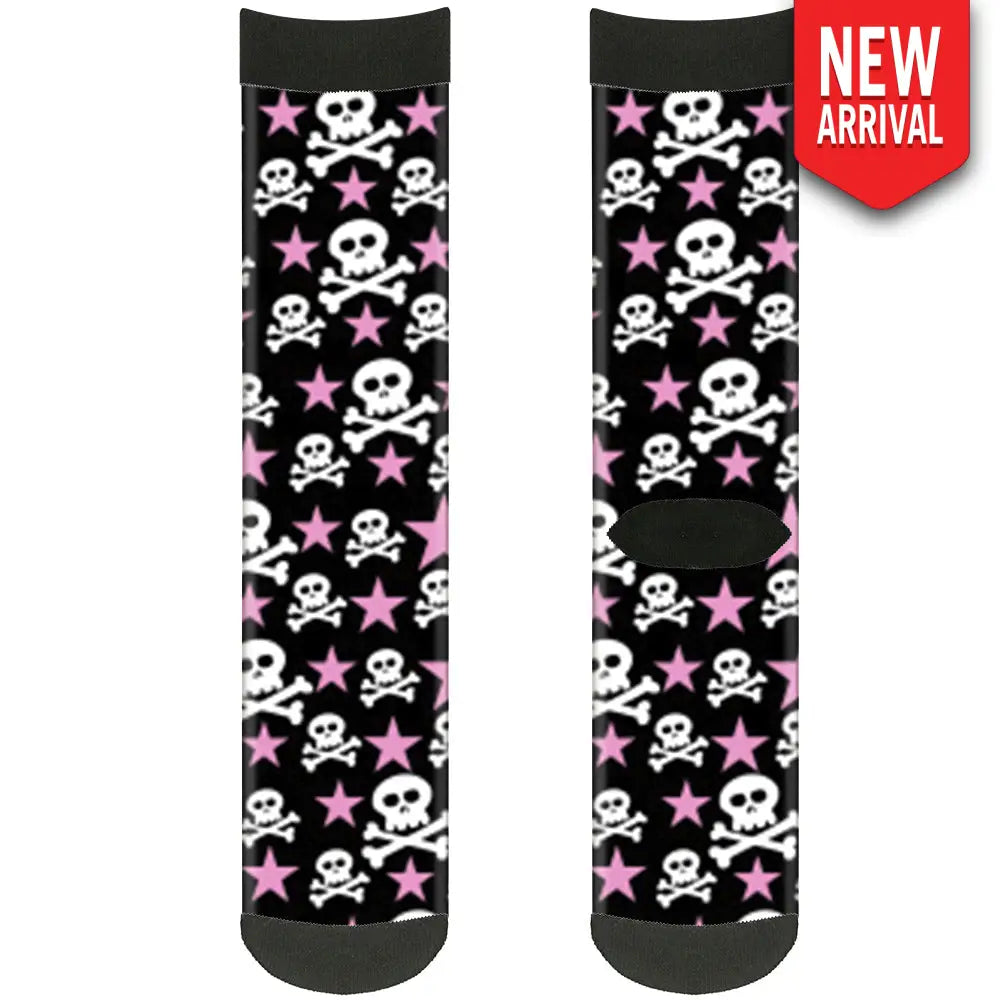 Skulls & Stars - Pink Socks