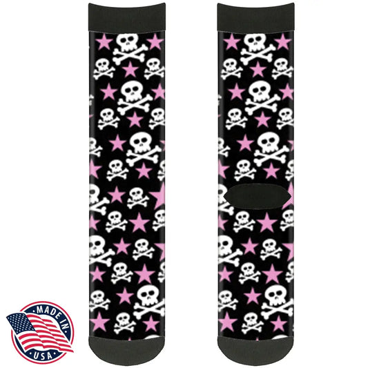 Skulls & Stars - Pink Socks
