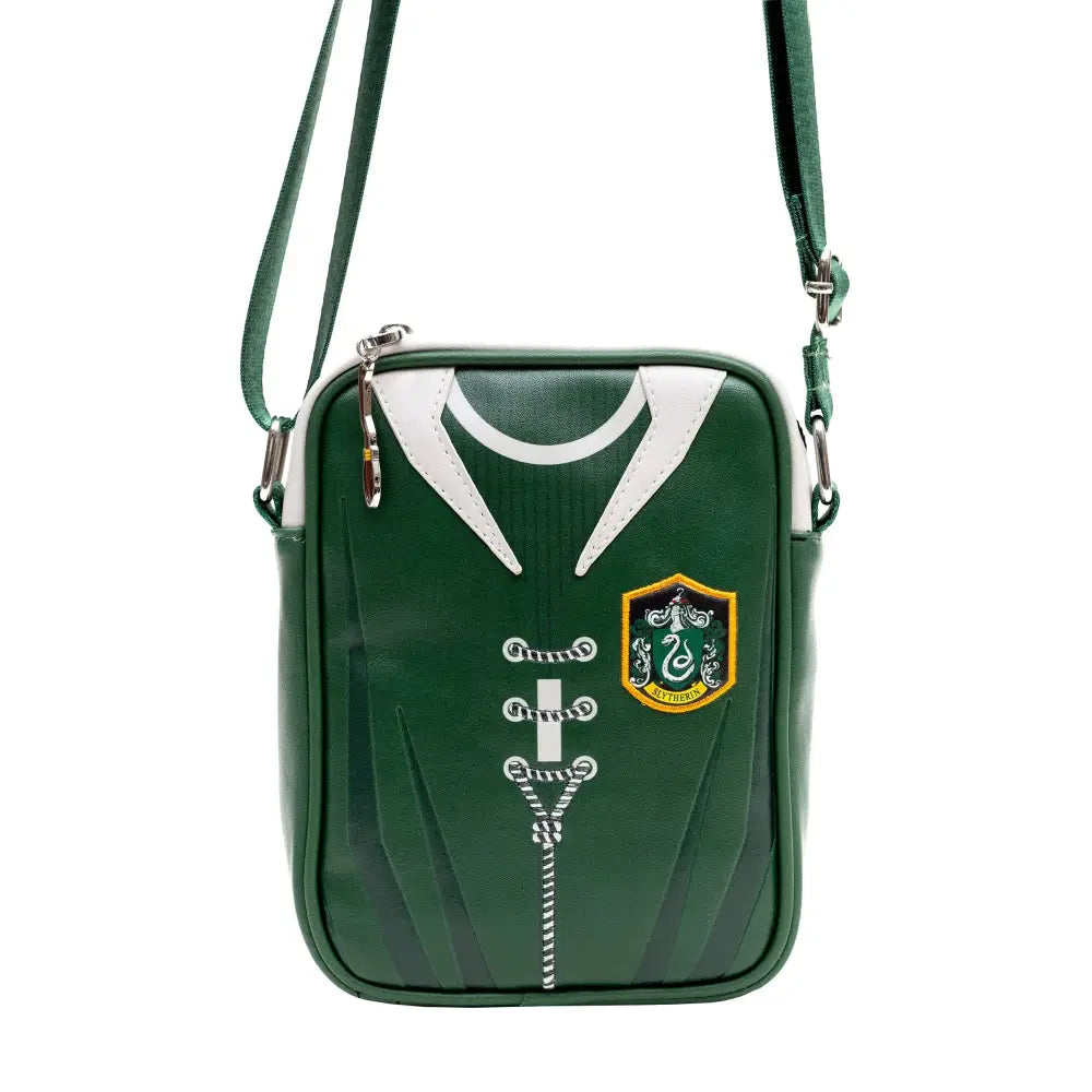 The Wizarding World of Harry Potter Vegan Leather Crossbody Bag with Adjustable Straps Hogwarts Slytherin Quidditch