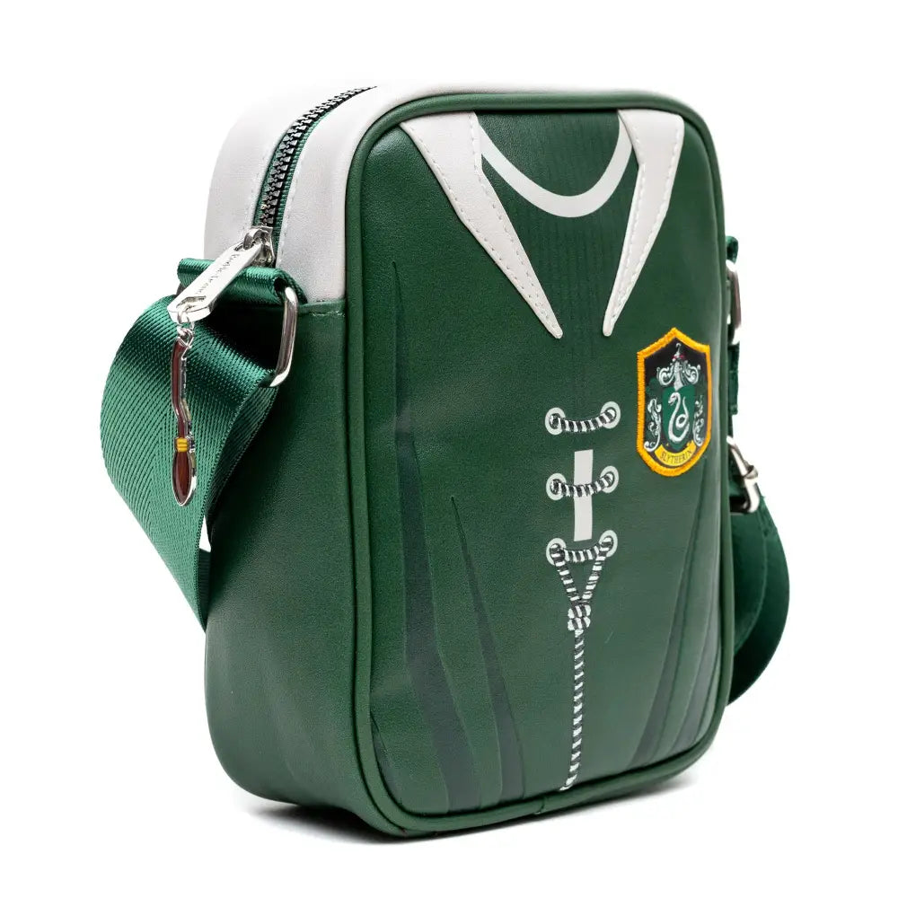 The Wizarding World of Harry Potter Vegan Leather Crossbody Bag with Adjustable Straps Hogwarts Slytherin Quidditch