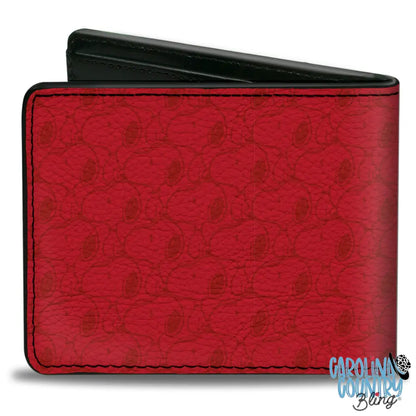 Bi-Fold Wallet - Peanuts Snoopy Face and Profile Pose Reds Bi-Fold Wallets