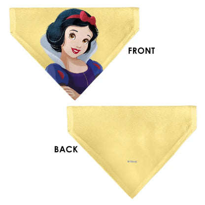 Pet Bandana - Snow White Smiling Face Pose Yellow - Pet Bandanas