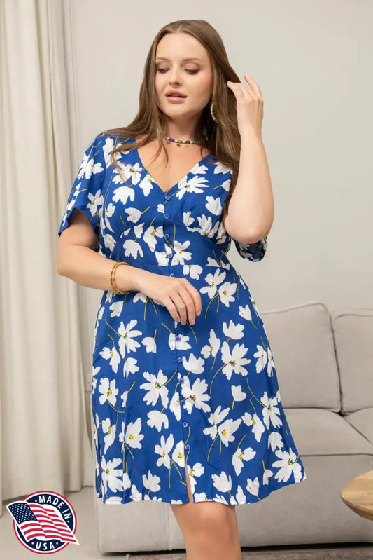 Sophia’s Garden Dress In Blue - Dress & Romper