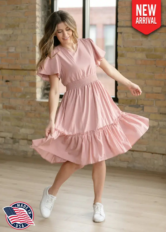 Sophie V-Neck Midi Dress IC Dresses