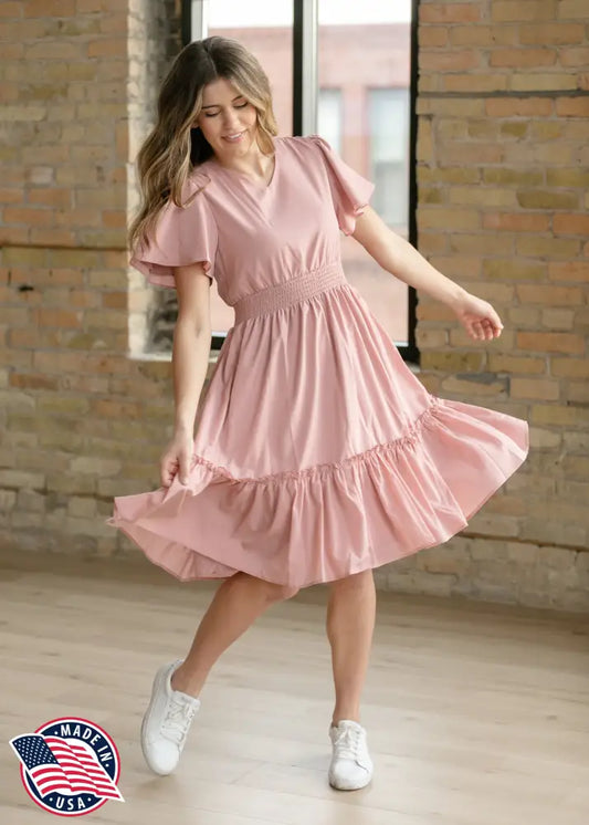 Sophie V-Neck Midi Dress IC Dresses