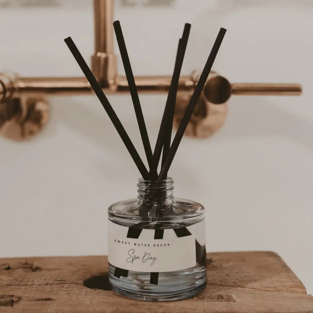 Spa Day Blue Tinted Glass Jar Reed Diffuser Reed Diffusers