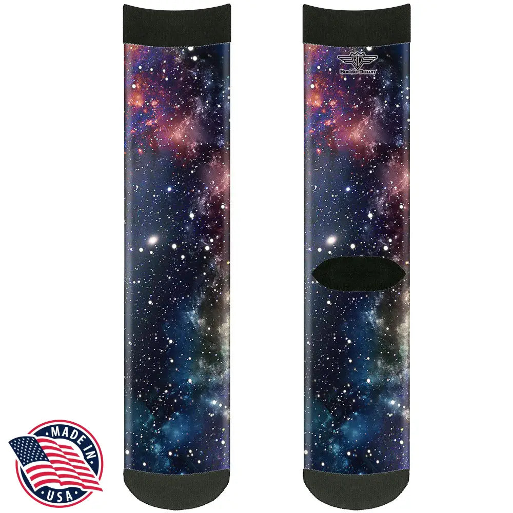 Sock Pair - Polyester - Space Dust Collage - CREW Socks