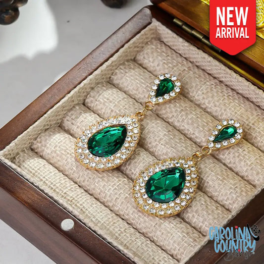 Sparkle And Shine – Green Earrings