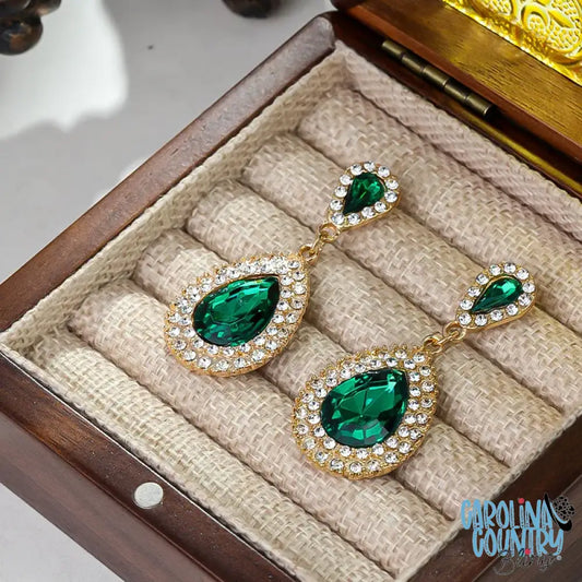 Sparkle And Shine – Green Earrings