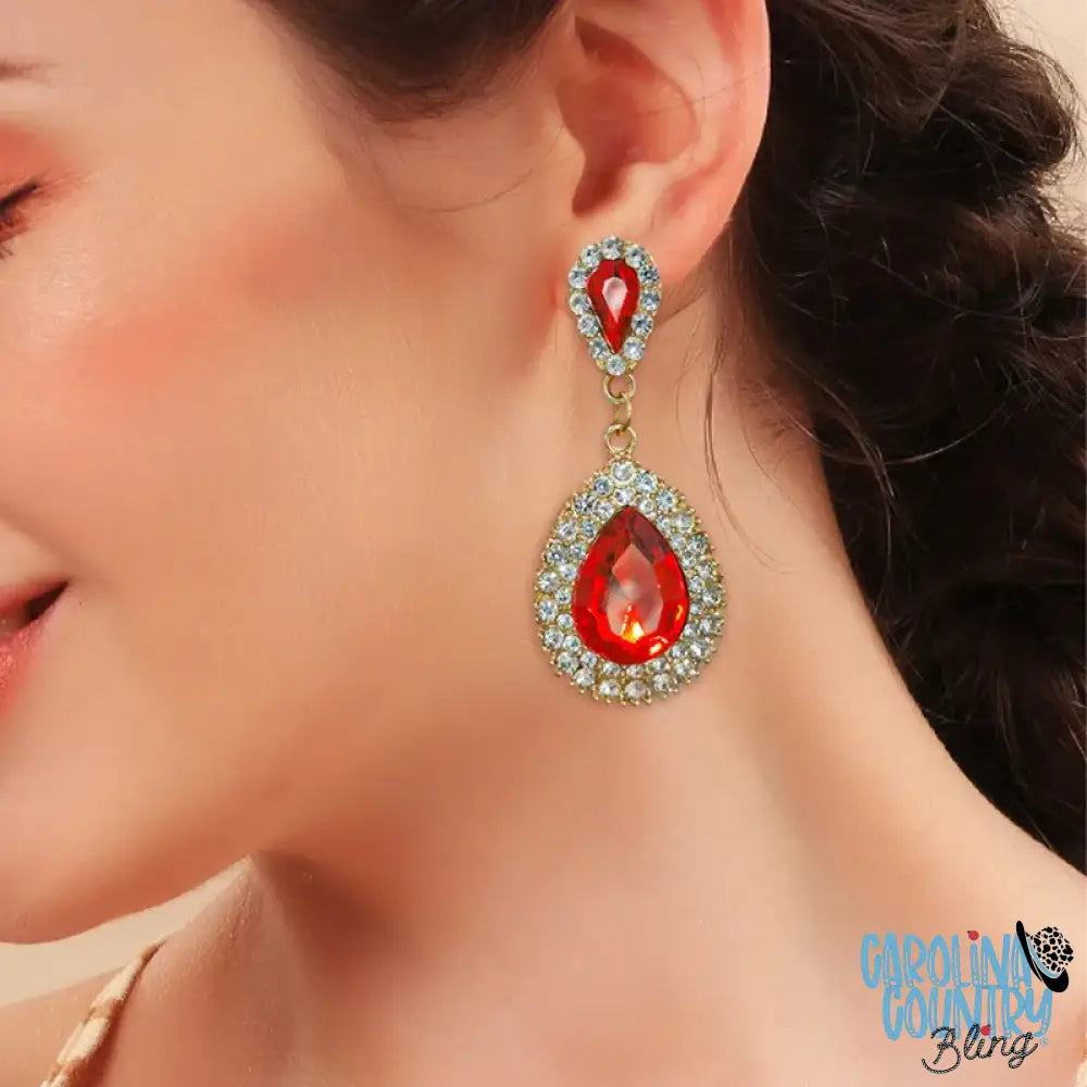 Sparkle And Shine – Red Earrings