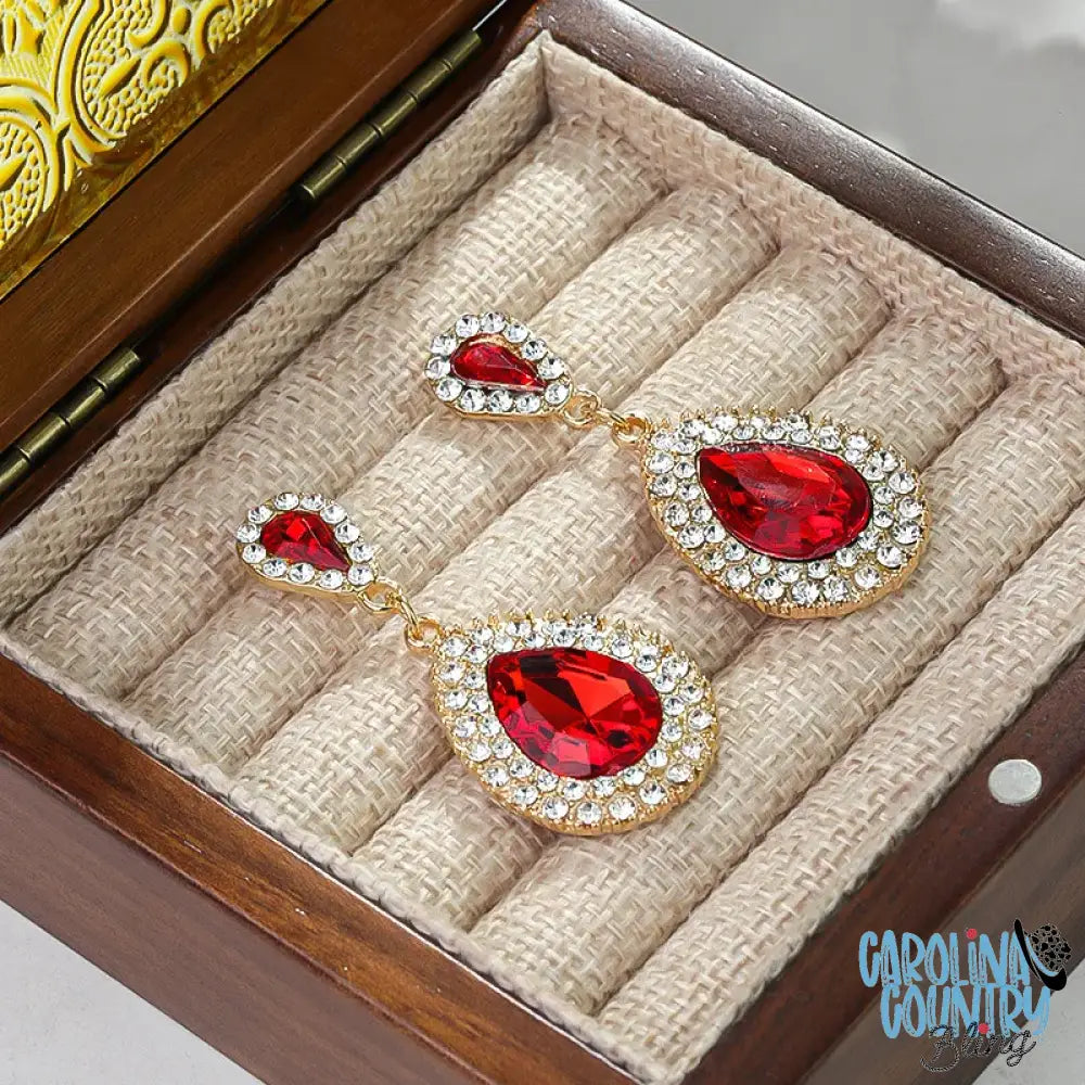 Sparkle And Shine – Red Earrings