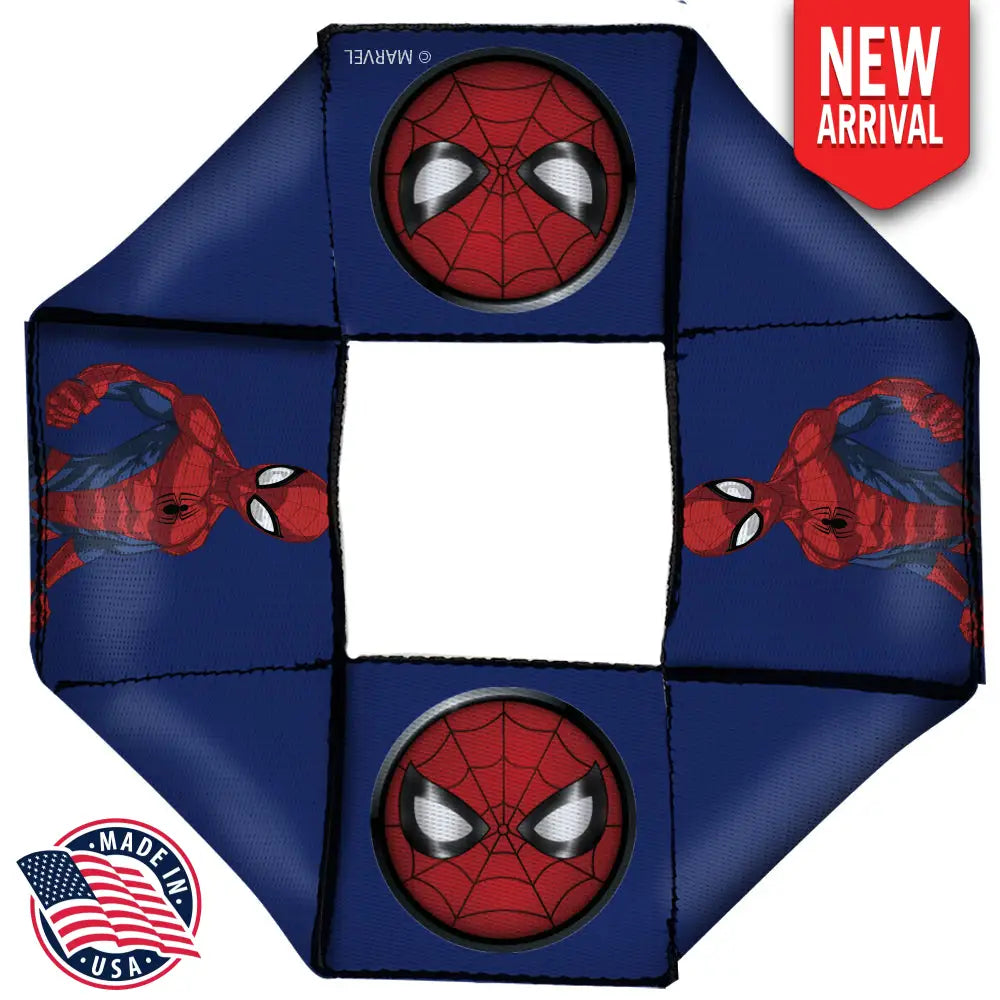Spider-Man - Multi - Dog Toy Squeaky Octagon Flyer