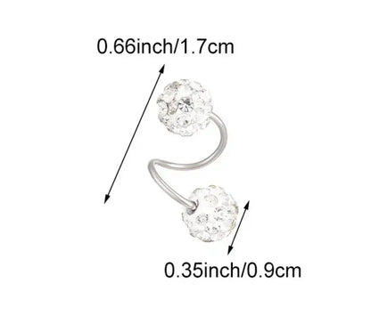 Spinning Around – White Earrings