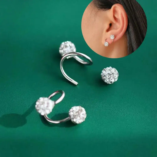 Spinning Around – White Earrings