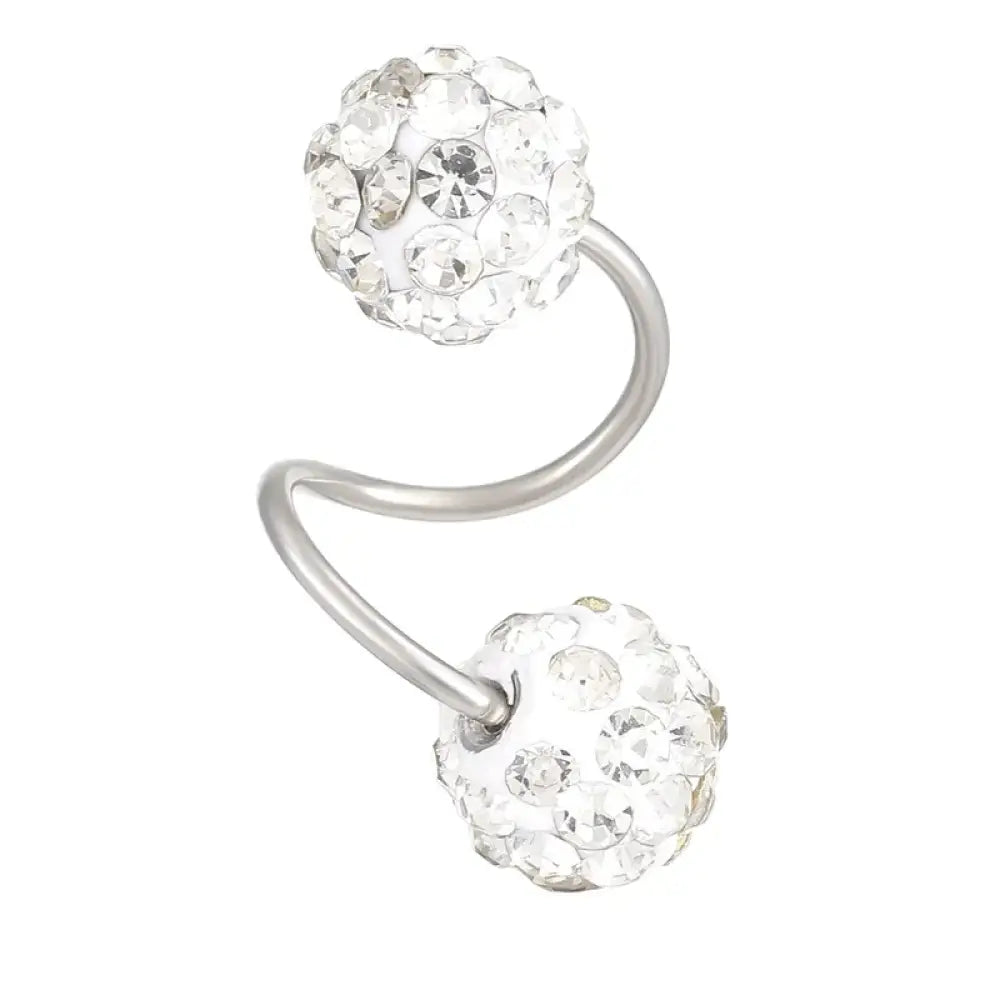 Spinning Around – White Earrings