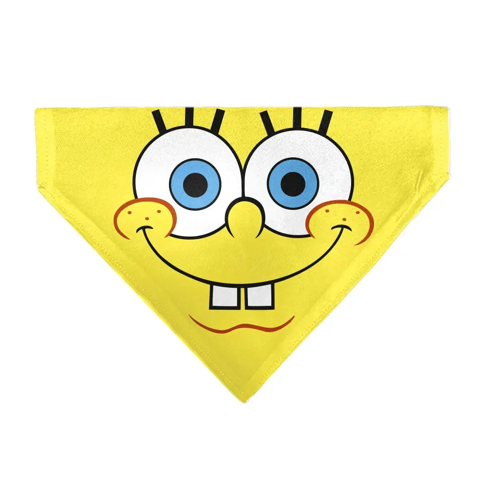 Pet Bandana - SpongeBob SquarePants Face Close-Up Yellow Pet Bandanas