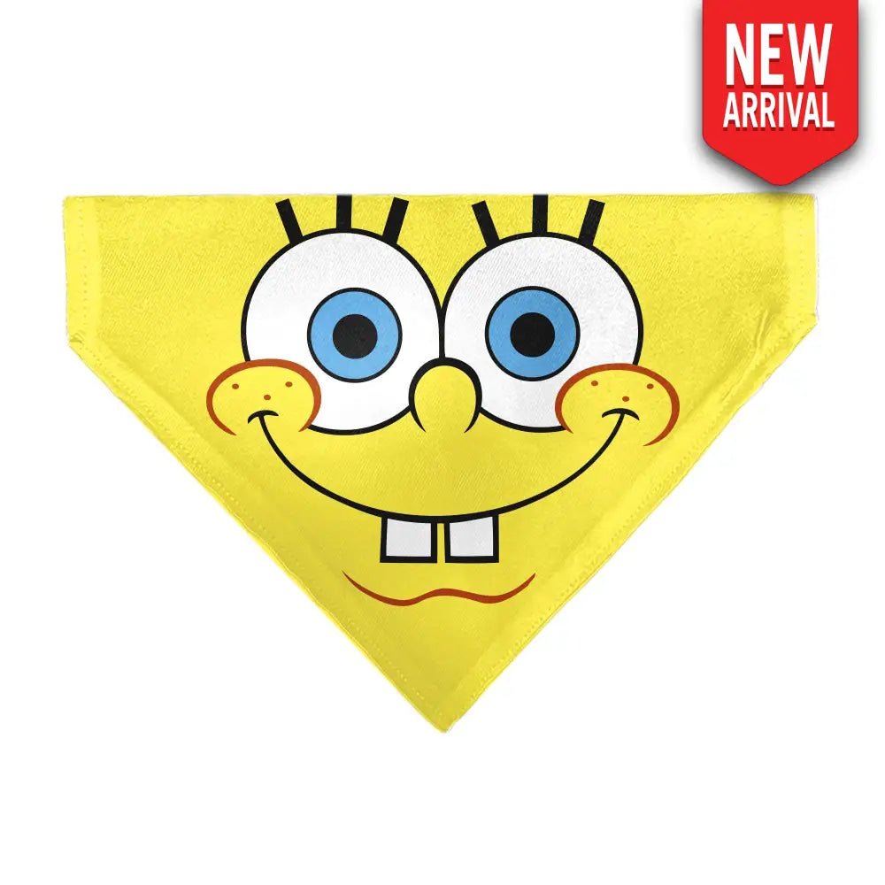 Pet Bandana - SpongeBob SquarePants Face Close-Up Yellow Pet Bandanas