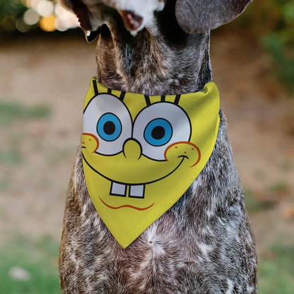 Pet Bandana - SpongeBob SquarePants Face Close-Up Yellow Pet Bandanas