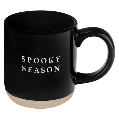 Spooky Season 14 oz Black Stoneware Coffee Mug - Coffee Mugs