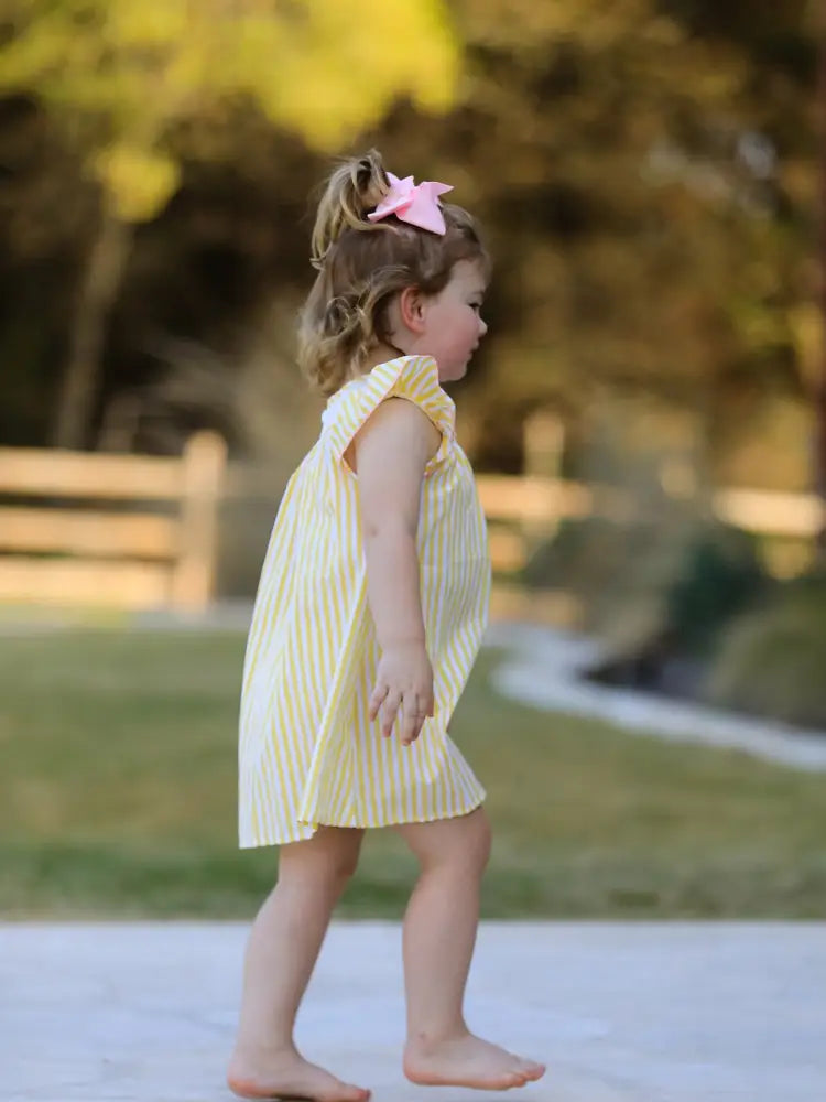 Spring/Summer Chick Floral Embroidery Smocking Girls Dress - Dress