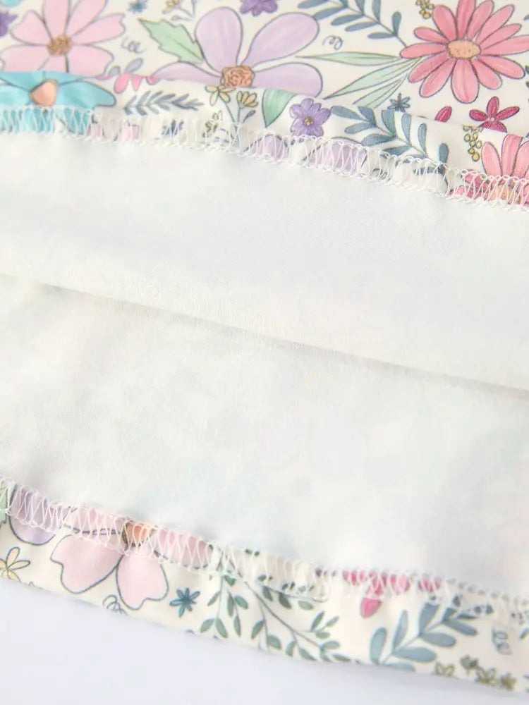 Spring Pastel Floral Girls Casual Dress Dress