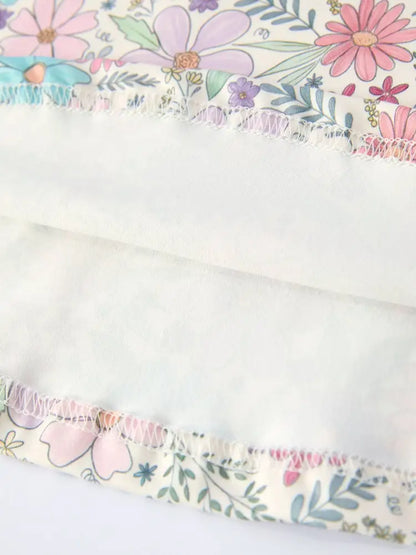 Spring Pastel Floral Girls Casual Dress Dress