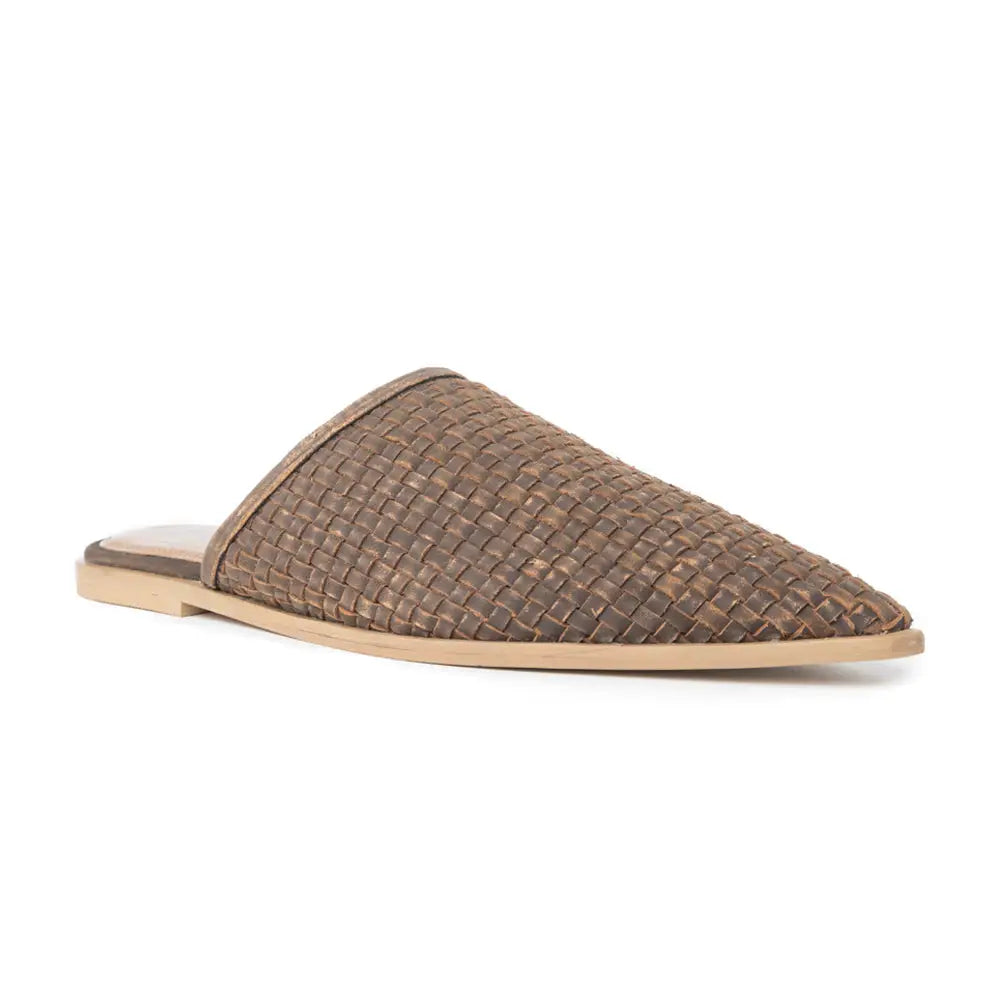 Spurloom Braided Sandals in Espresso Brown - Shoes